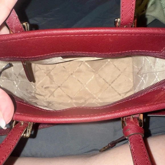Michael Kors Deep Red Satchel - Picture 4 of 6